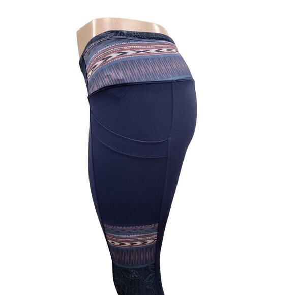 PrAna‎ Women's Chakara Blue Highway Pioneer Aztec Print Leggings Size XS - Picture 9 of 16